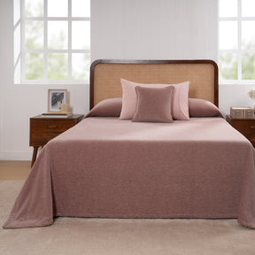 Charlotte Woven Misty Rose Bed Cover /Blanket