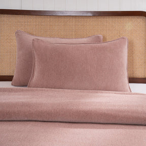 Charlotte Woven Misty Rose Pillow Sham Set