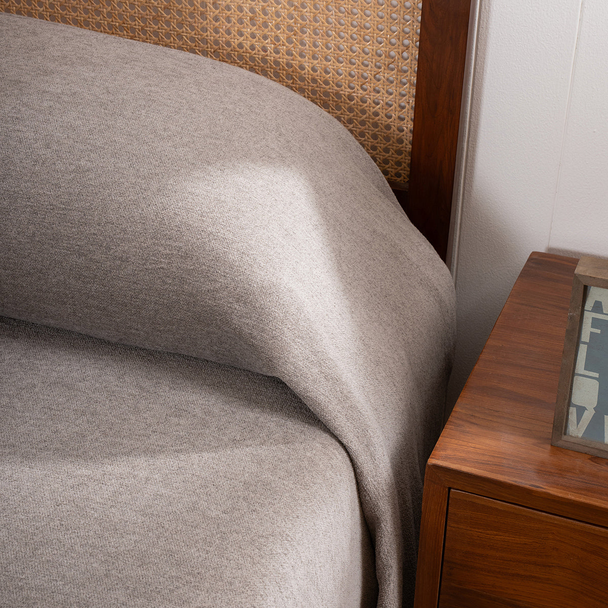 Charlotte Woven Silver Bed Cover /Blanket