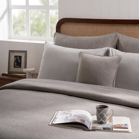 Charlotte Woven Silver Bed Cover /Blanket
