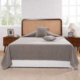 Charlotte Woven Silver Bed Cover /Blanket