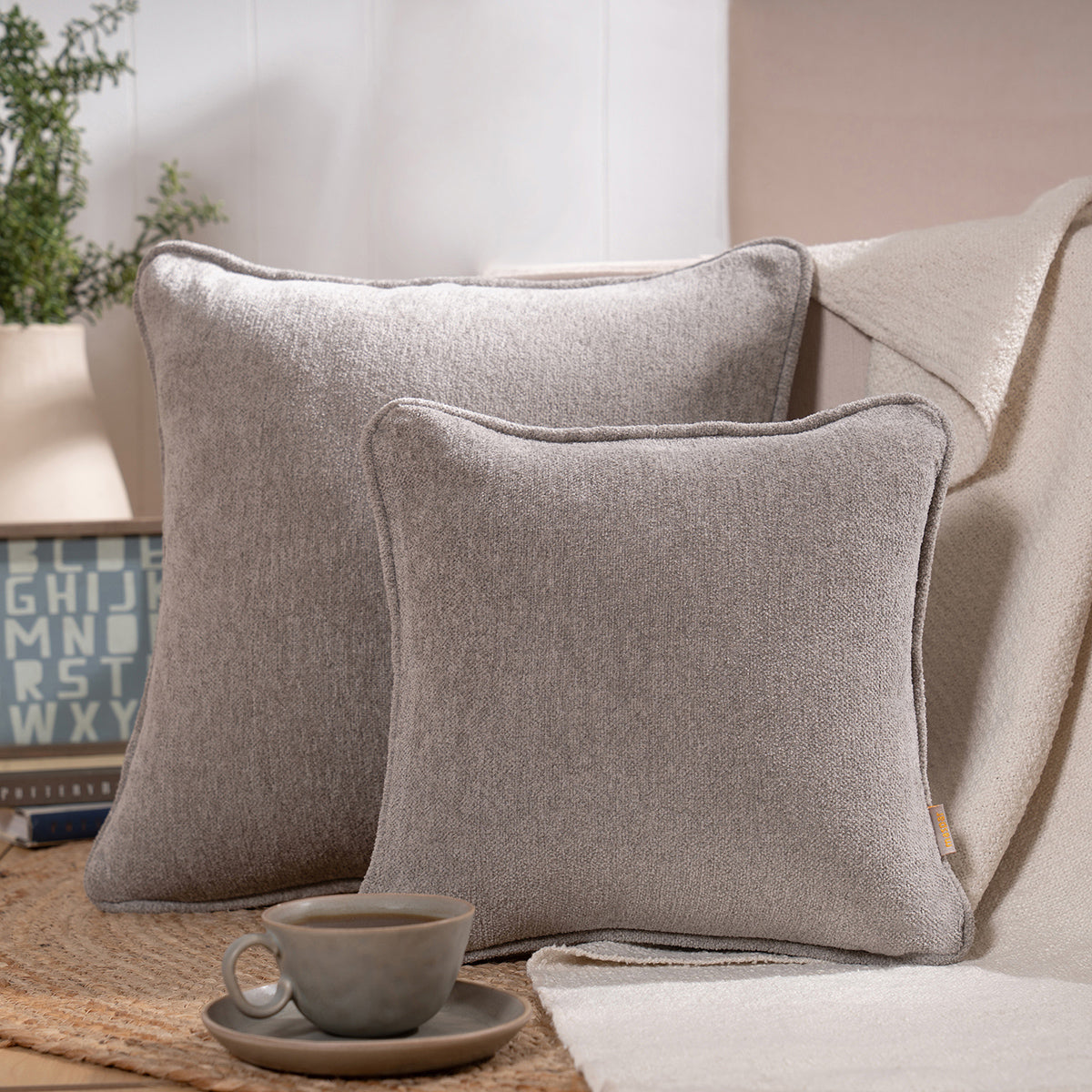 Charlotte Woven Silver Cushion Cover