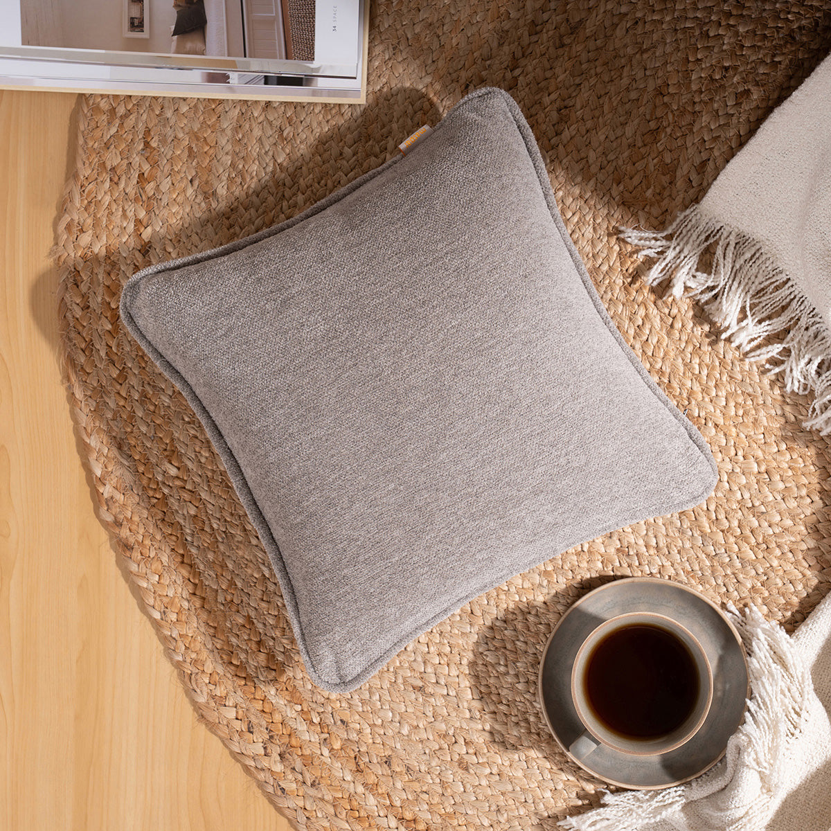 Charlotte Woven Silver Cushion Cover