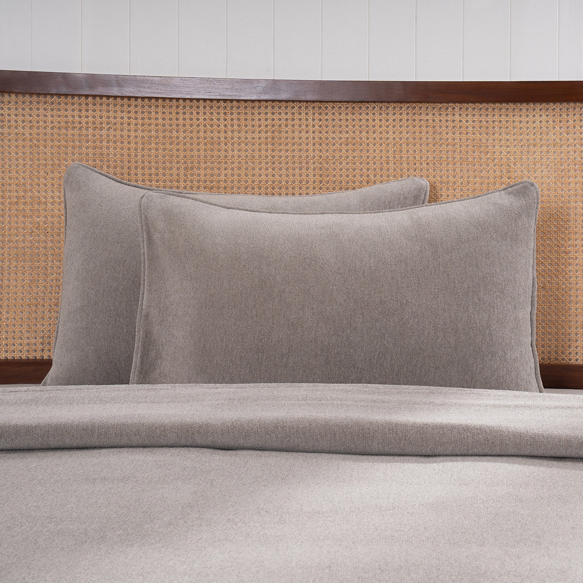 Charlotte Woven Silver Pillow Sham Set