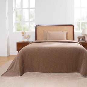 Charlotte Woven Tawny Brown Bed Cover /Blanket