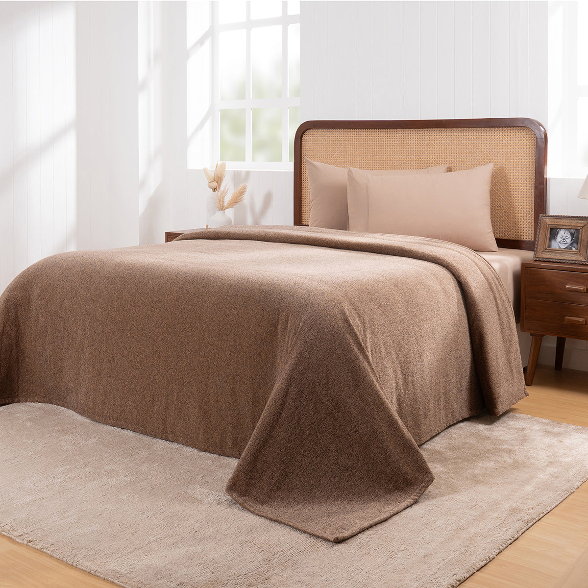 Charlotte Woven Tawny Brown Bed Cover /Blanket