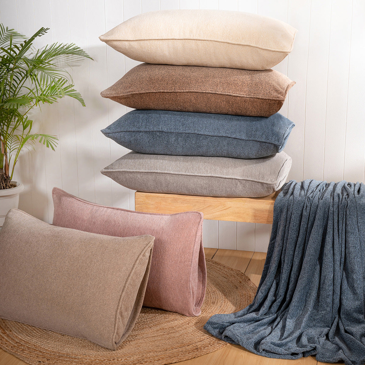 Charlotte Woven Tawny Brown Pillow Sham Set