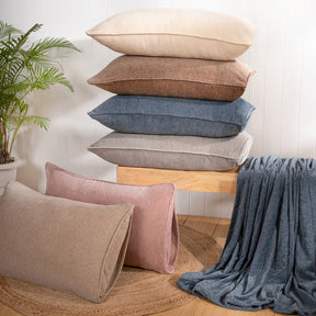 Charlotte Woven Tawny Brown Pillow Sham Set