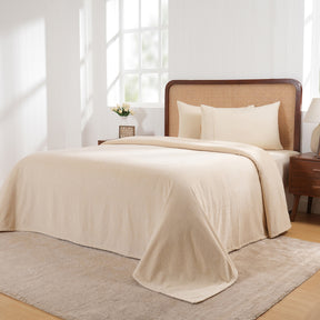 Charlotte Woven Vanilla Bed Cover /Blanket