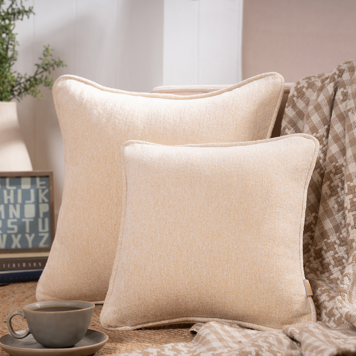 Charlotte Woven Vanilla Cushion Cover