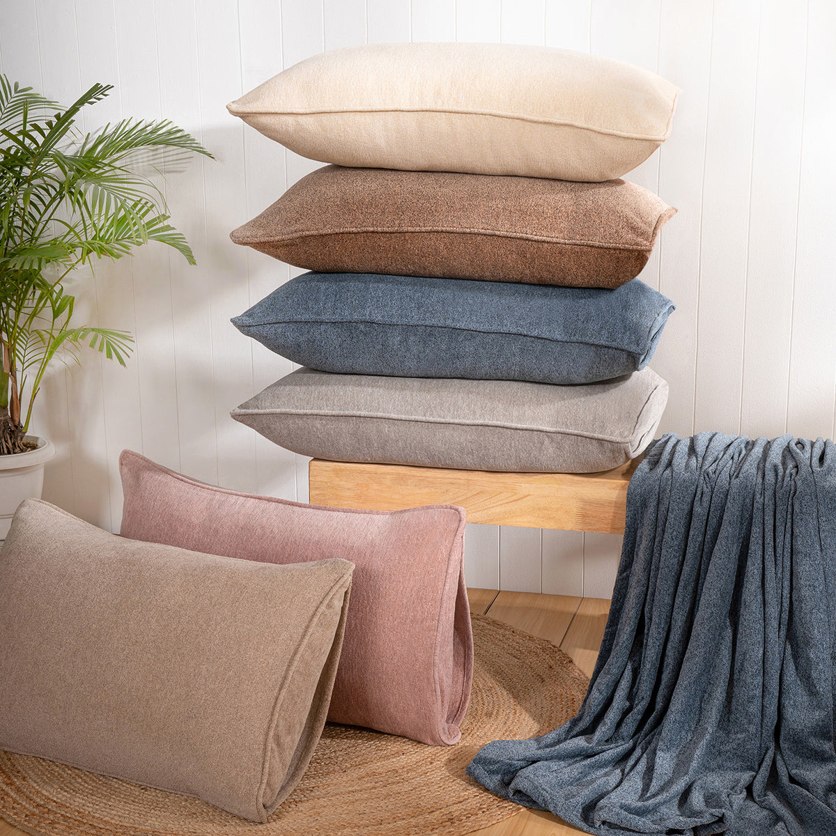 Charlotte Woven Vanilla Pillow Sham Set