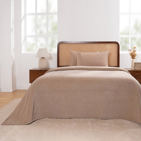 Charlotte Woven Warm Sand Bed Cover /Blanket