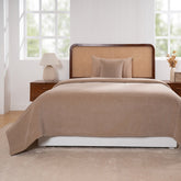 Charlotte Woven Warm Sand Bed Cover /Blanket