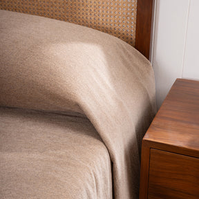 Charlotte Woven Warm Sand Bed Cover /Blanket