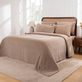 Charlotte Woven Warm Sand Bed Cover /Blanket
