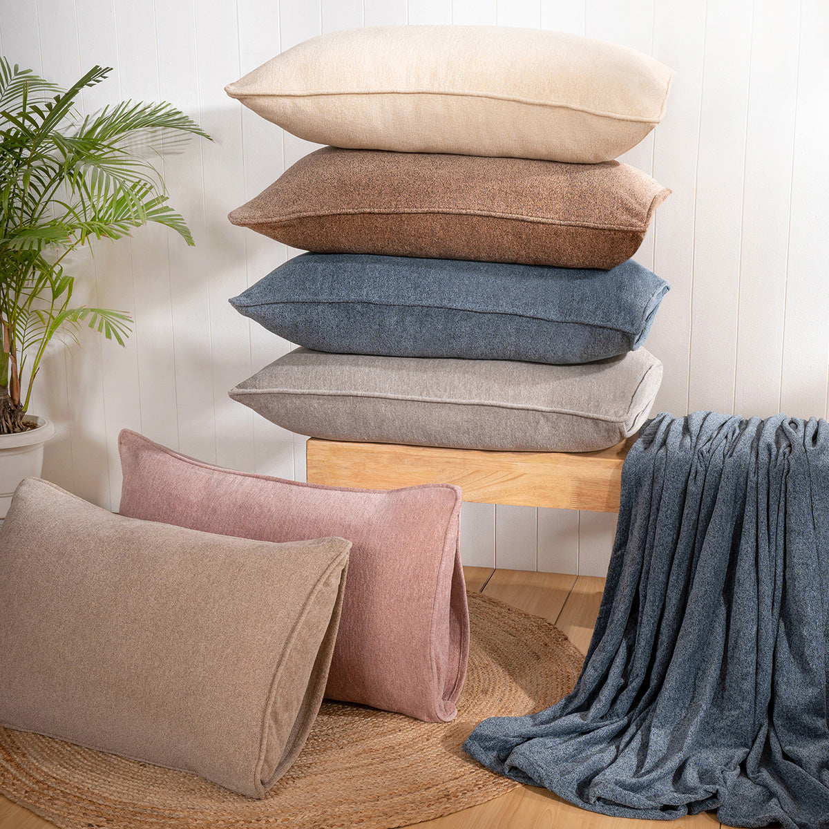 Charlotte Woven Warm Sand Pillow Sham Set