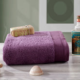 Colorart Embedded Stripe Shadow Purple Towel