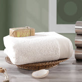 Colorart Embedded Stripe Cream Towel