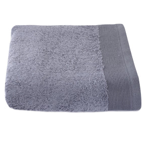 colorart embedded stripe pewter towel