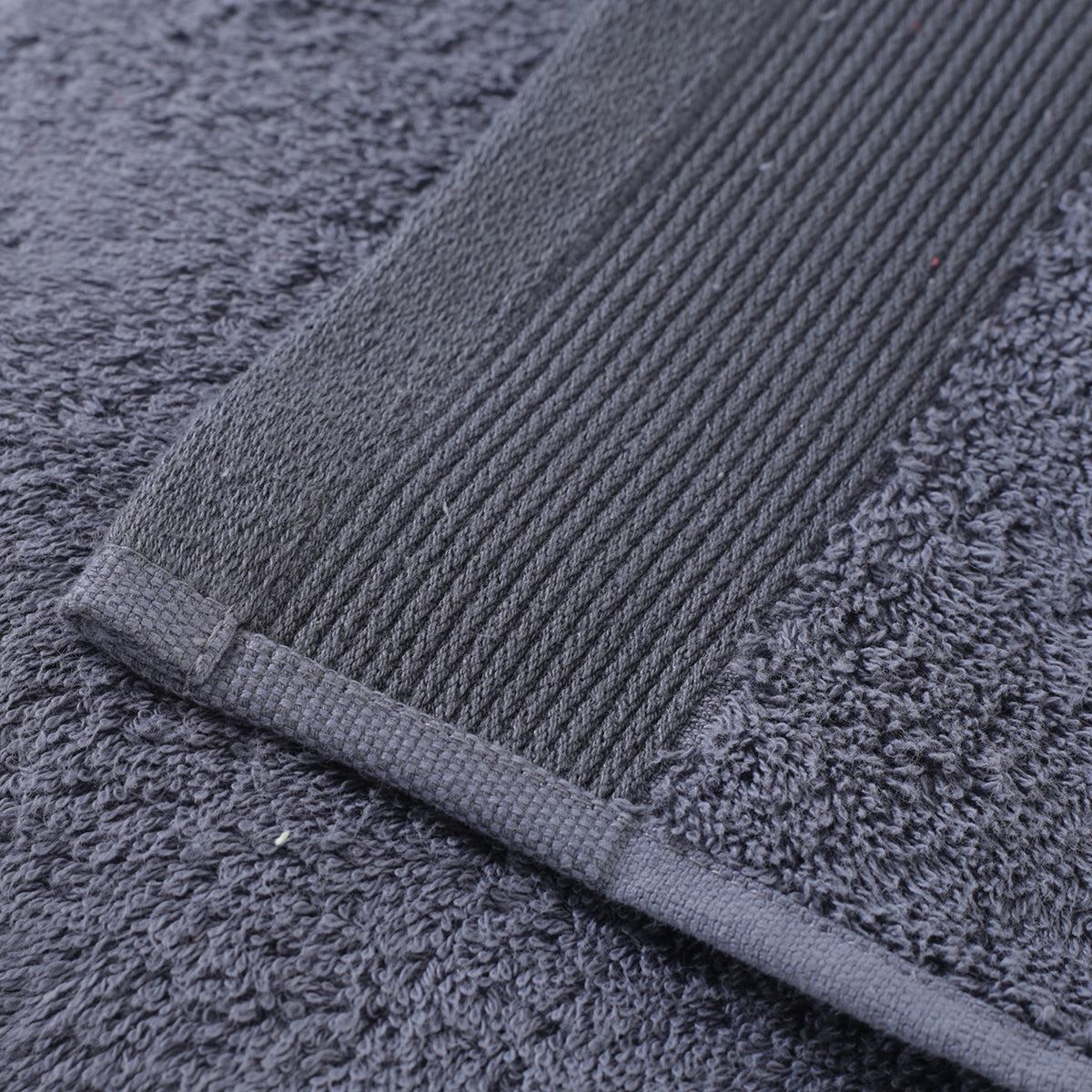 colorart embedded stripe pewter towel