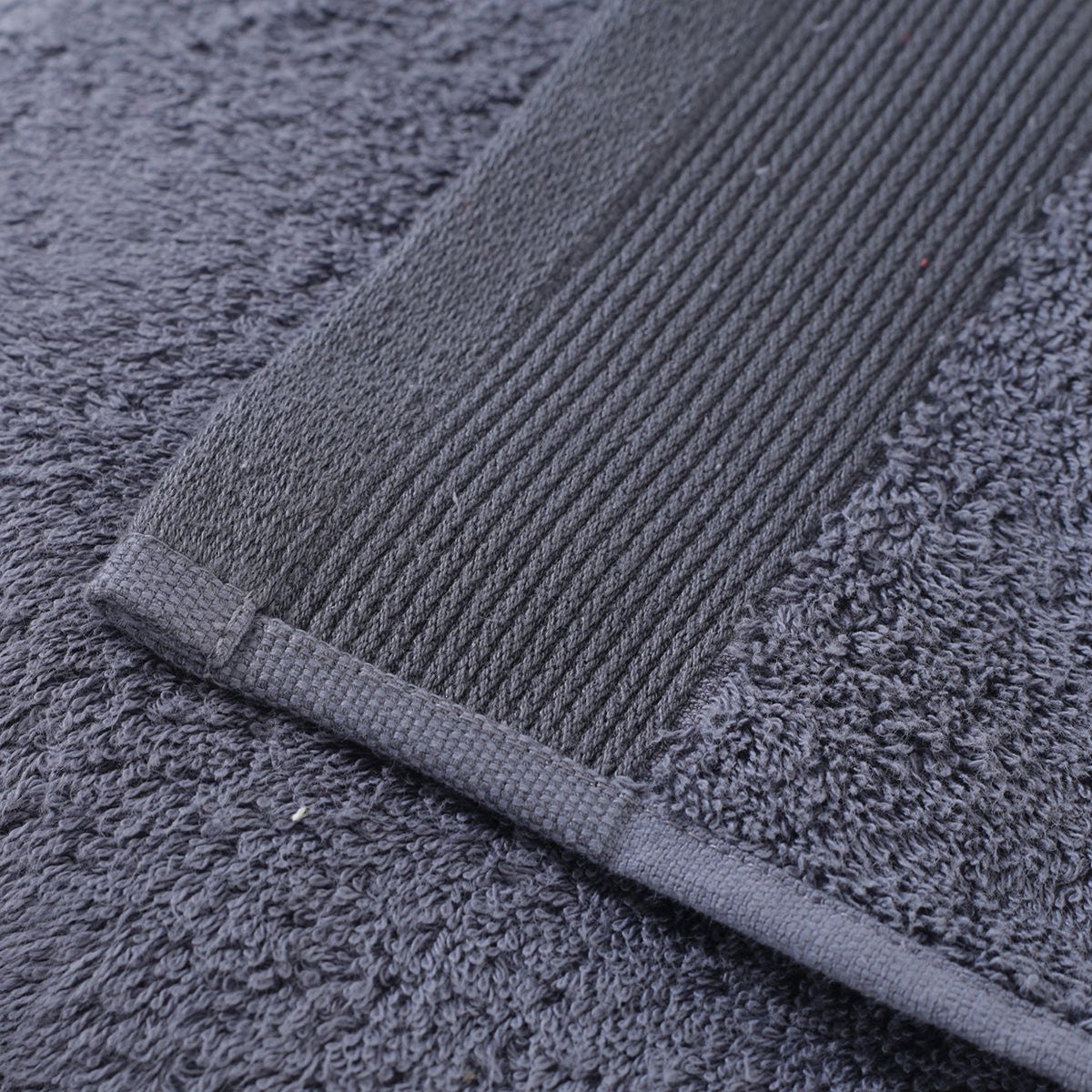 colorart embedded stripe pewter towel