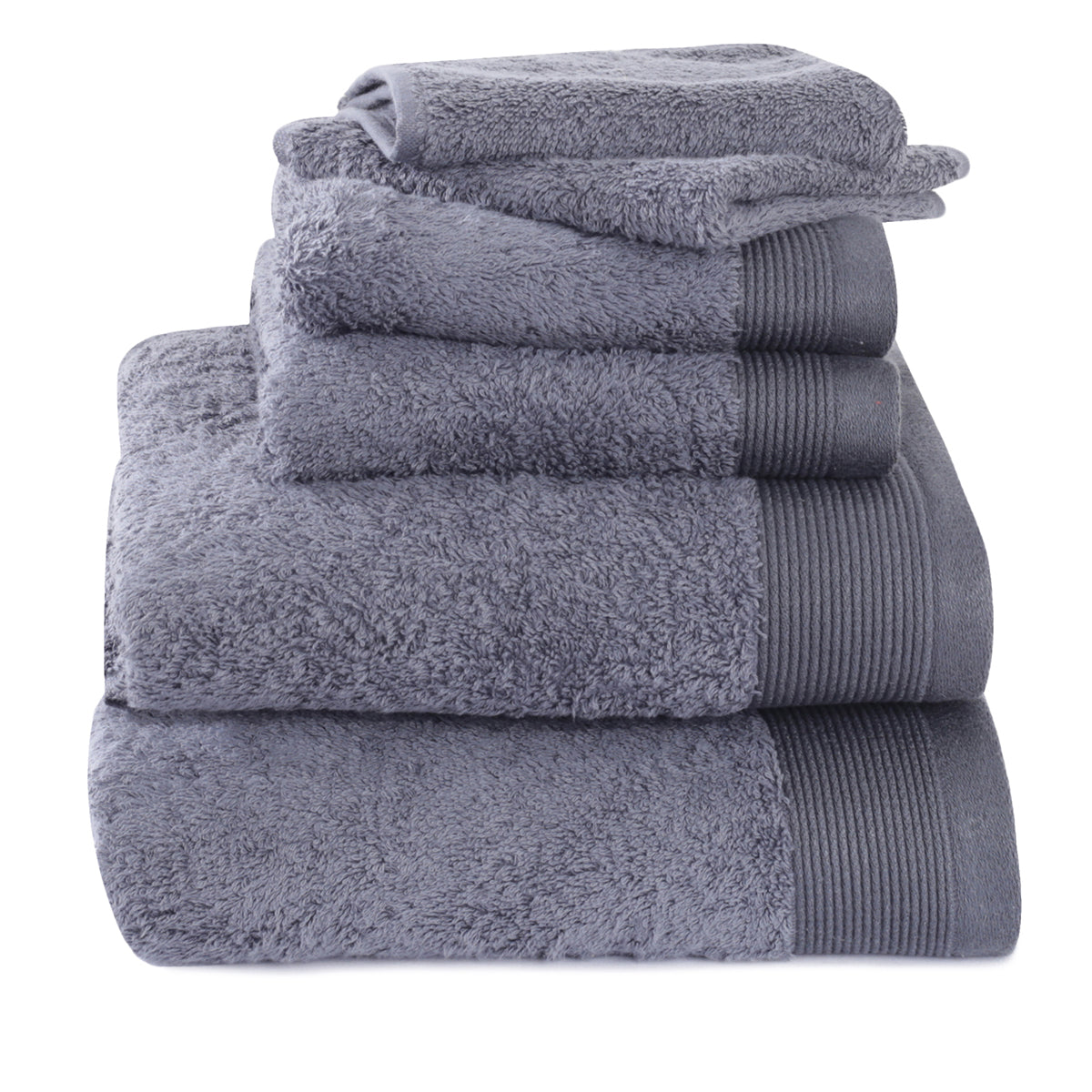 colorart embedded stripe pewter towel