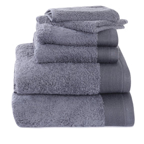 colorart embedded stripe pewter towel