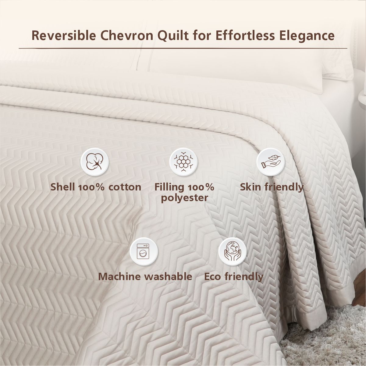 Colorart Penelope AC Quilt/Quilted Bed Cover/Comforter Flint Grey