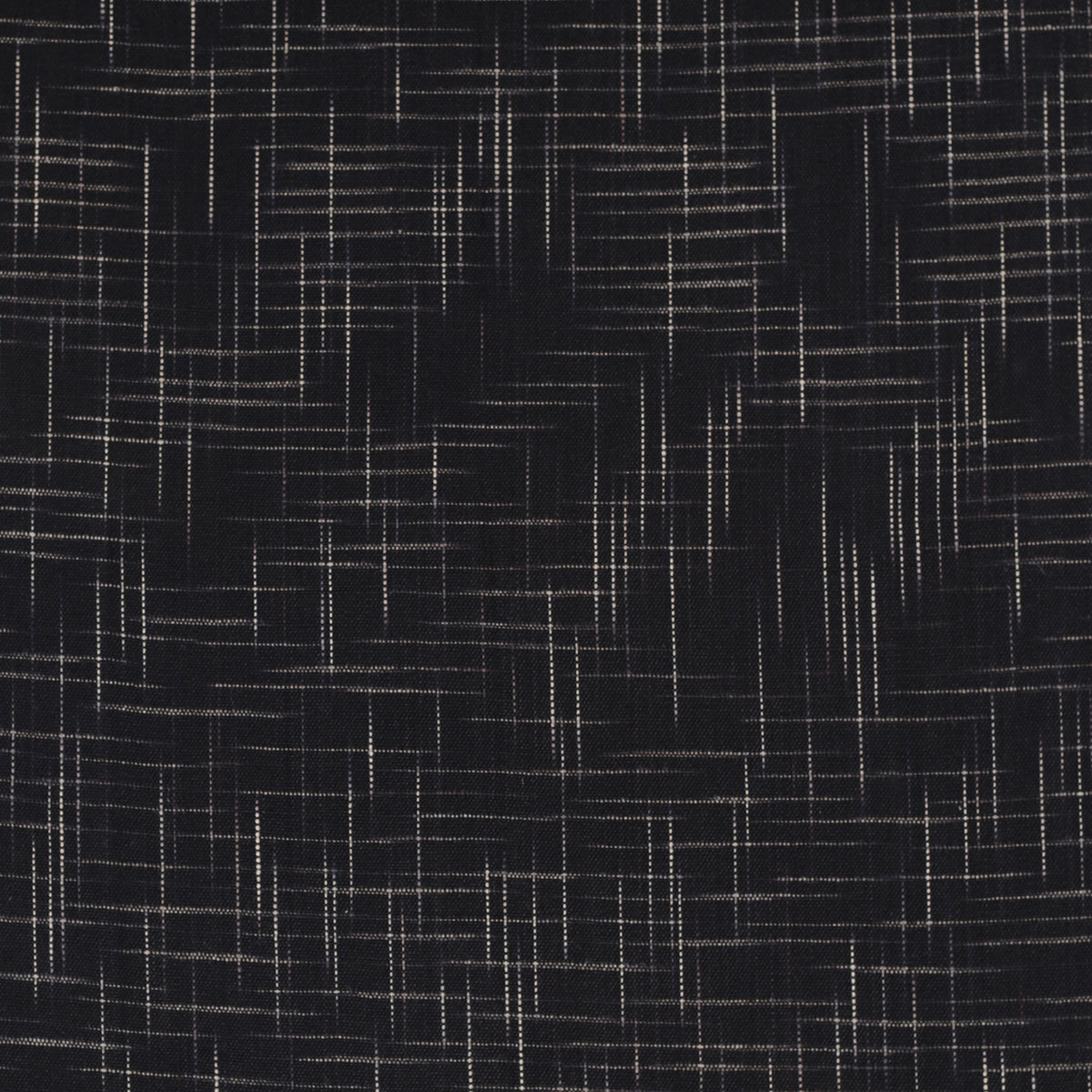 Batik Slub Woven Yard Dyed Black Curtain Set