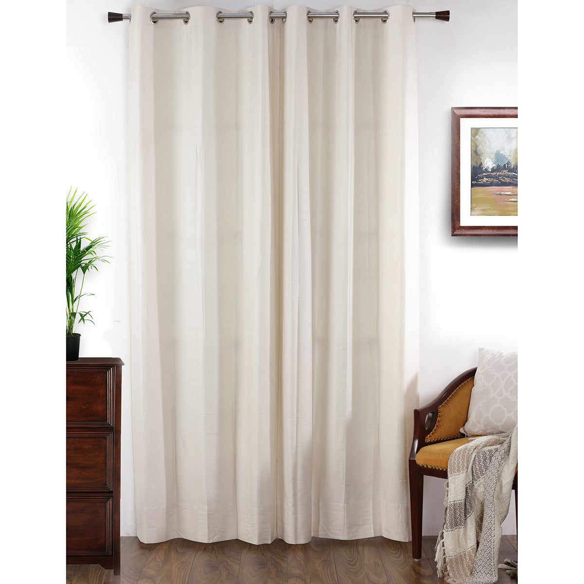 Tussah Silk Curtain Set