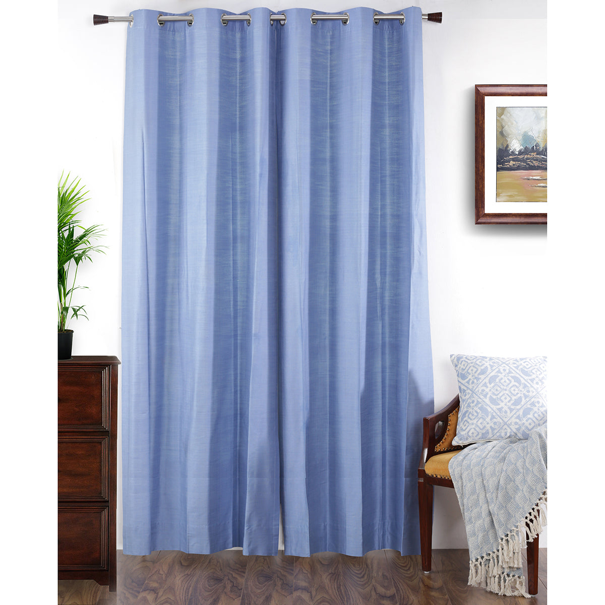 Tussah Silk Curtain Set