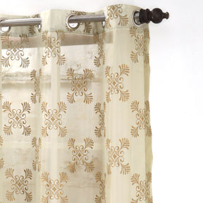 Mambo Magic Embroidered 2 PC Green Curtain Set