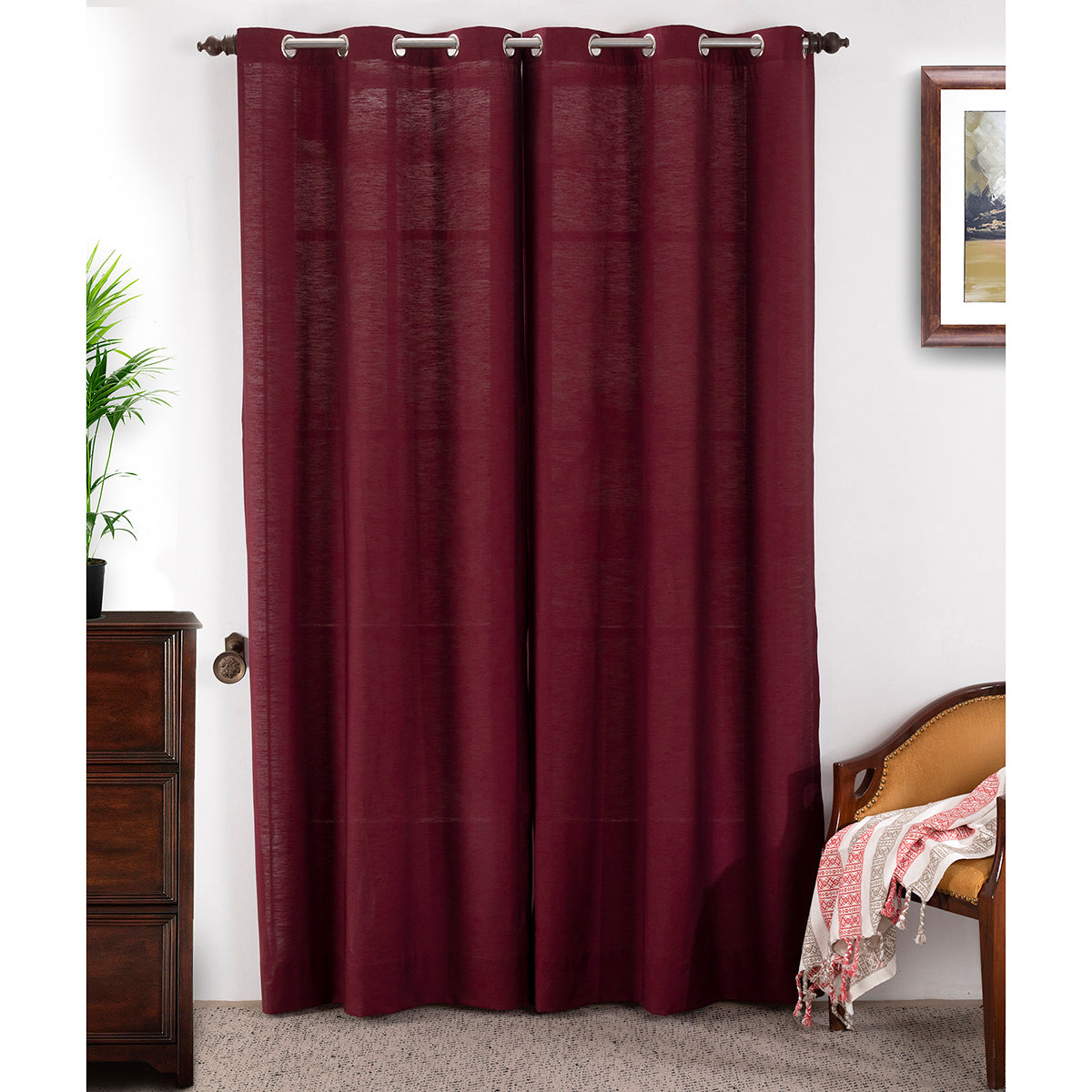 Marly Matt Printed 2PC Curtain Set