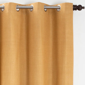 Marly Matt Textured 2PC Gold Curtain Set