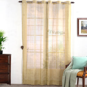 Solidonia Square Solid 2PC Gold Curtain Set