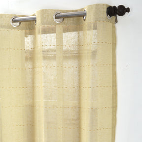 Solidonia Square Solid 2PC Gold Curtain Set
