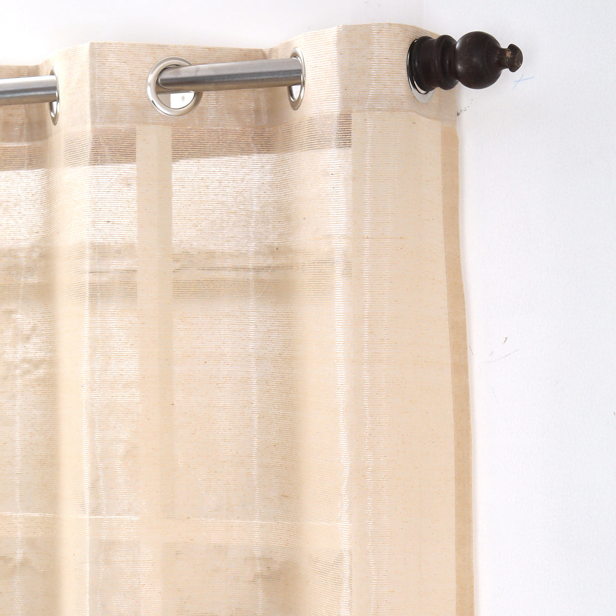 Imirat Silk Solid 2PC Gold Curtain Set