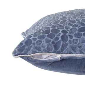 Grandeur Ore-Rerun 100%Cotton Blue FoilPrintedCushionCover