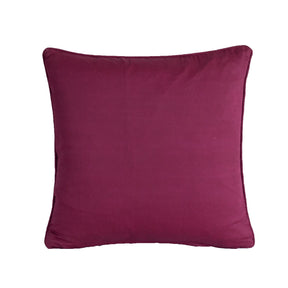 Folklore Transition Recurring Stripes Fabric 100% Cotton Filling 100% Polyester Red Hand Embroidered Quilted Cushion Cover