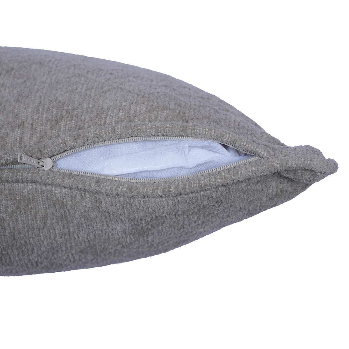 Blaize 100% Cotton Solid Weave Grey Cushion Cover