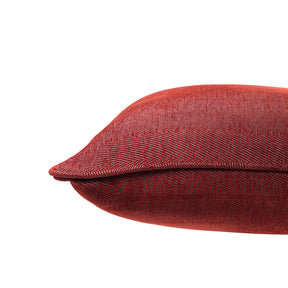 Caroline Herringbone Textured Soft Woven Red Cushion Cover