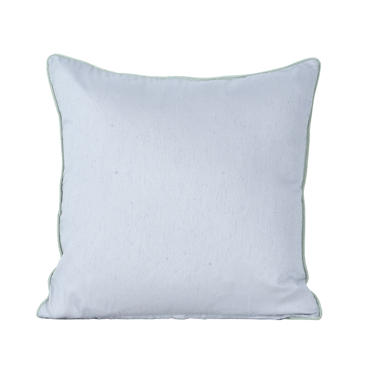 Tranquil Essence Scrollable Tatting Embroidered Viscose Blend Green Cushion Cover