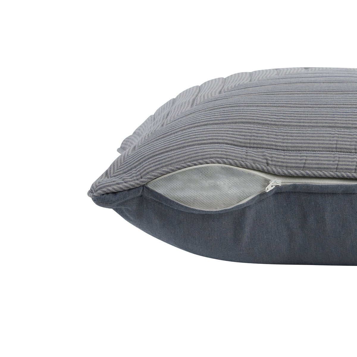 Pin Stripe Made With Egyption Cotton Ultra Soft Blue Cushion Cover
