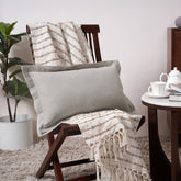 Pin Stripe Made With Egyption Cotton Ultra Soft Beige Cushion Cover
