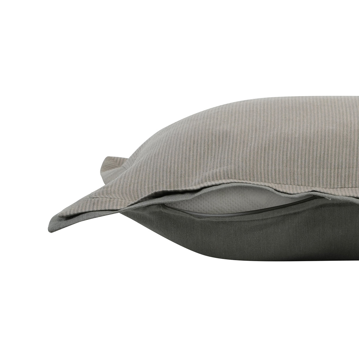 Pin Stripe Made With Egyption Cotton Ultra Soft Green Cushion Cover