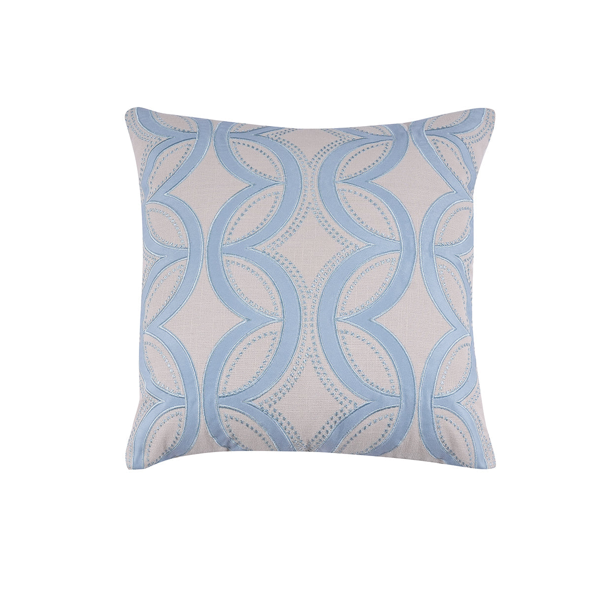 Classical Ornate Harlequin Curves Cushion Cover Blue