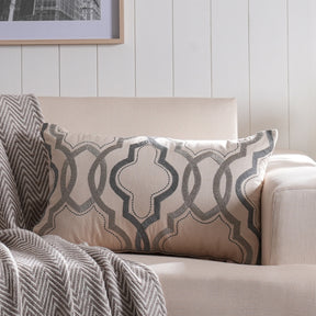 Classical Ornate Kravet Harmony Cushion Cover Neutral