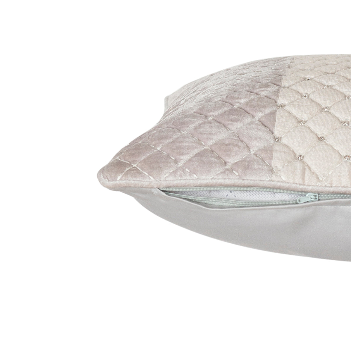 Exotic Heritage Diamond Knot Hand Crafted Medium Grey Cushion Cover