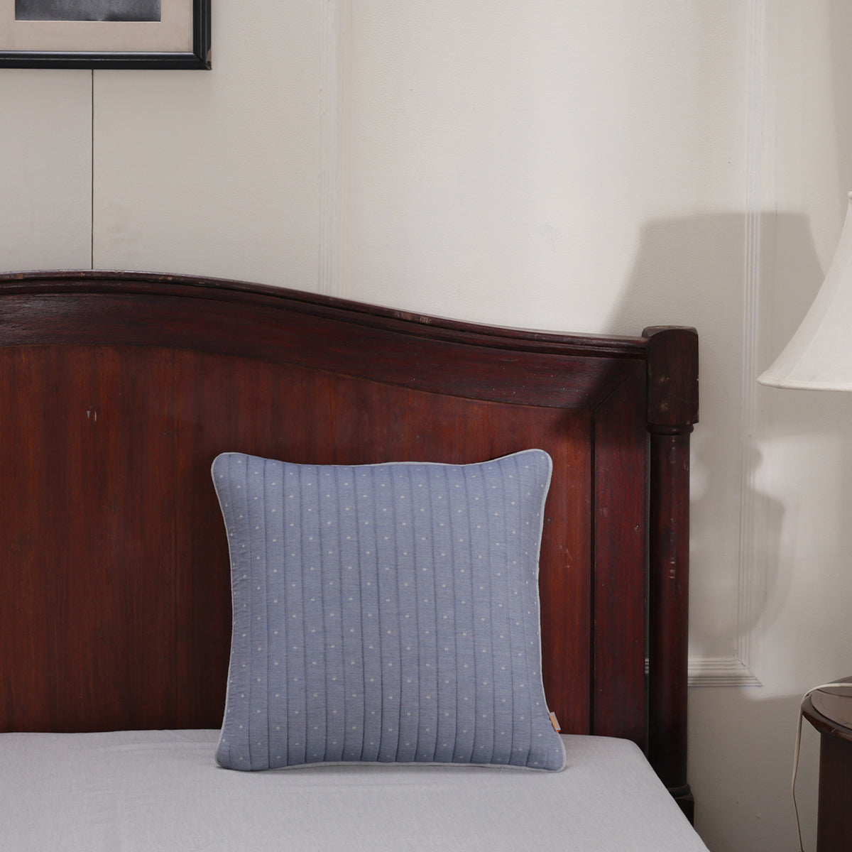 Muted Dot Made With Egyptian Cotton Hand Quilted Cushion Cover