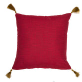 Solid Lurex 100%Cotton Solid Red Cushion Cover